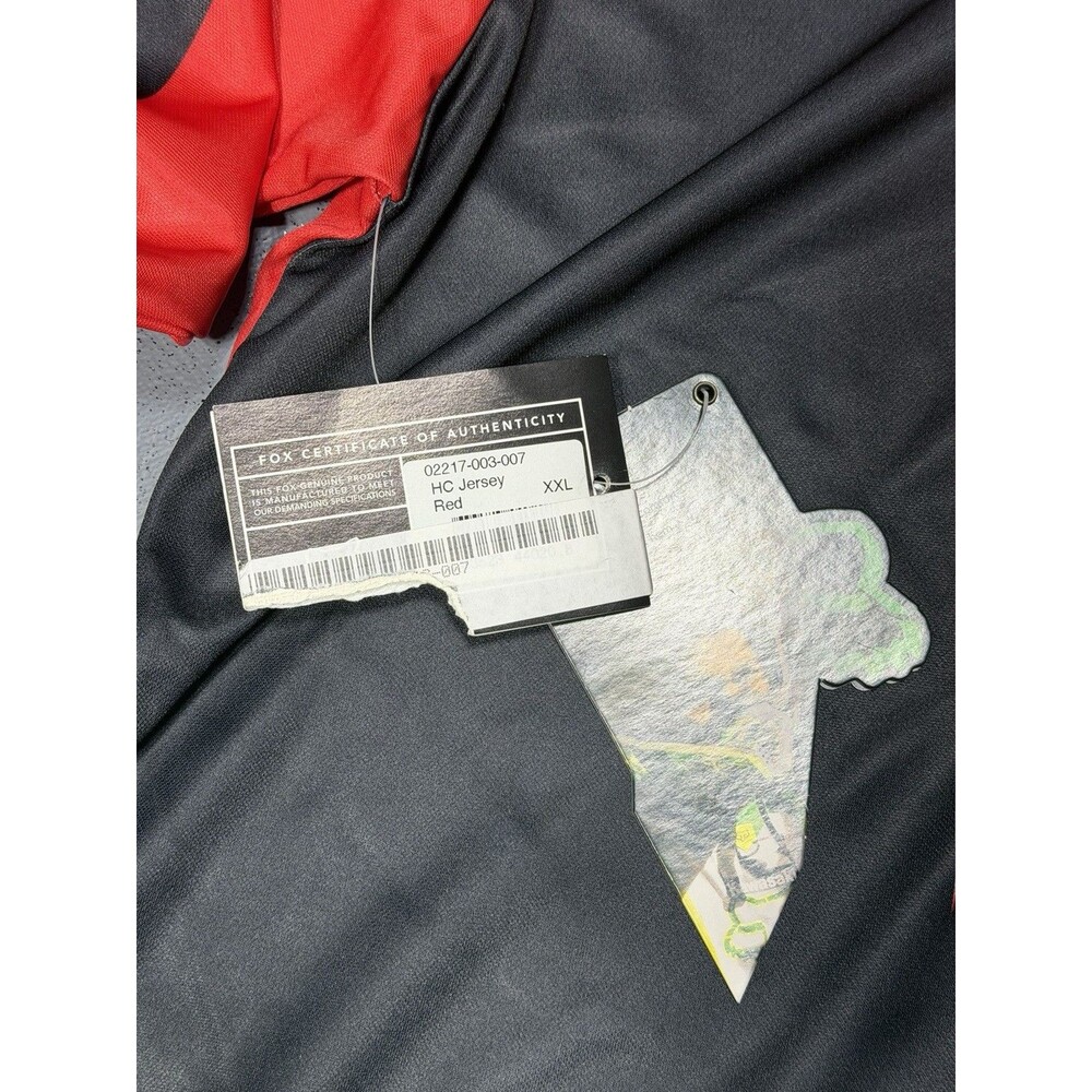 Fox Racing HC Motocross Jersey XXL Red Black NWT MX Dirt Bike Certificate - Picture 2 of 6